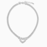 Pavé Heart Pendant Chain Necklace