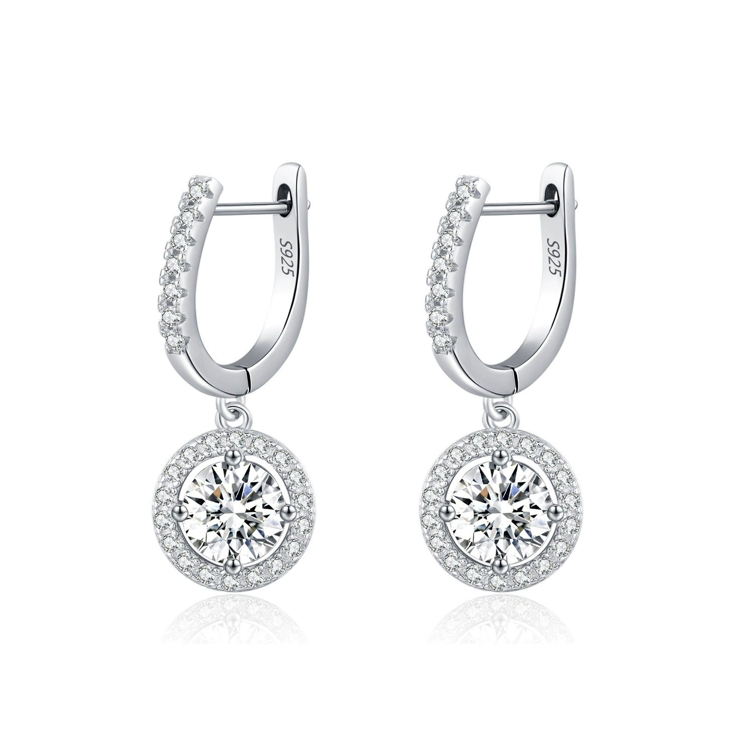 Pavé Circle Drop Earrings - Earrings
