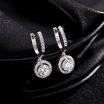Pavé Circle Drop Earrings - Earrings