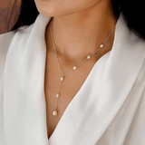 Pearl Lariat Y - Necklace in Gold Chain - Necklaces