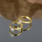 Radiant Solitaire Hoop Earrings - Earrings