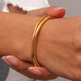 Rianne Gold Stacked Bangle Bracelet - Bangle Bracelets