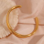 Rianne Gold Stacked Bangle Bracelet - Bangle Bracelets