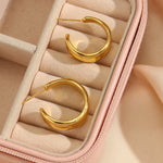 Sculpted Wave Hoop Earrings - Earrings