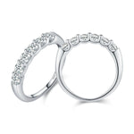 Sparkling Crystal Silver Eternity Ring - Ring