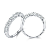 Sparkling Crystal Silver Eternity Ring - Ring