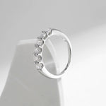 Sparkling Crystal Silver Eternity Ring - Ring