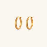 Textured Classic Hoop Earrings - Earrings