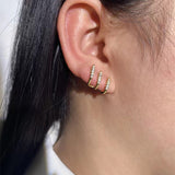 Triple Claw Pavé Ear Climber Earrings - Joyería > Pendientes > Pendientes pequeños