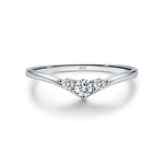 Triple Crystal Sterling Silver Ring - Ring