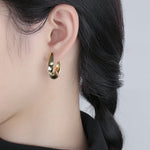 Twisted Gold Bold Hoop Earrings - Earrings