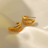 Twisted Harmony Layered Hoop Earrings - Earrings