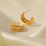 Twisted Harmony Layered Hoop Earrings - Earrings
