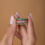 Vibrant Stacking Birthstone Eternity Ring - Rings