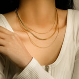 Zafina Layered Chain Necklace - Chain Necklaces